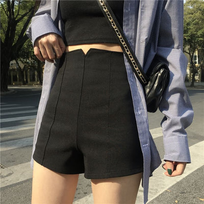 High Waist Shorts Plain Dress