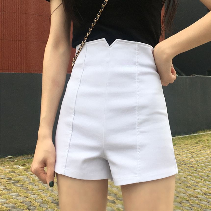 High Waist Shorts Plain Dress