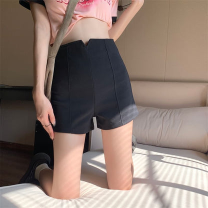 High Waist Shorts Plain Dress