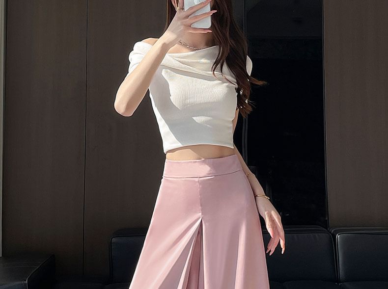 Culottes Waist Plain High