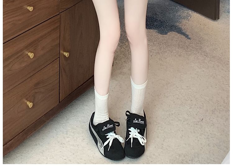 Drawstring Waist Pleated Trim Skirt A-Line Mini Contrast