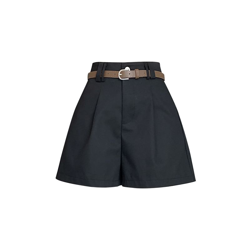 Dress Waist Plain Shorts High