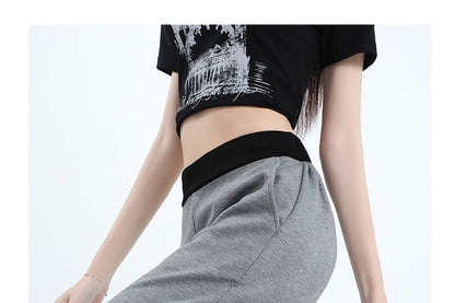 Waist High Trim Designs) Wide Leg (Various Sweatpants Contrast