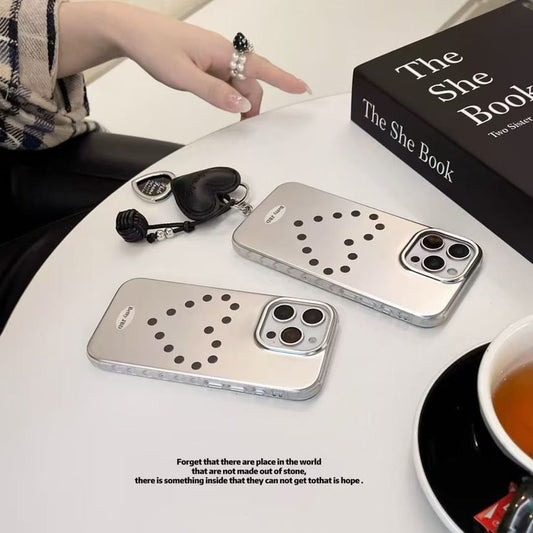 Dotted Heart Phone Case / Charm / Set