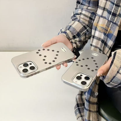 Dotted Heart Phone Case / Charm / Set