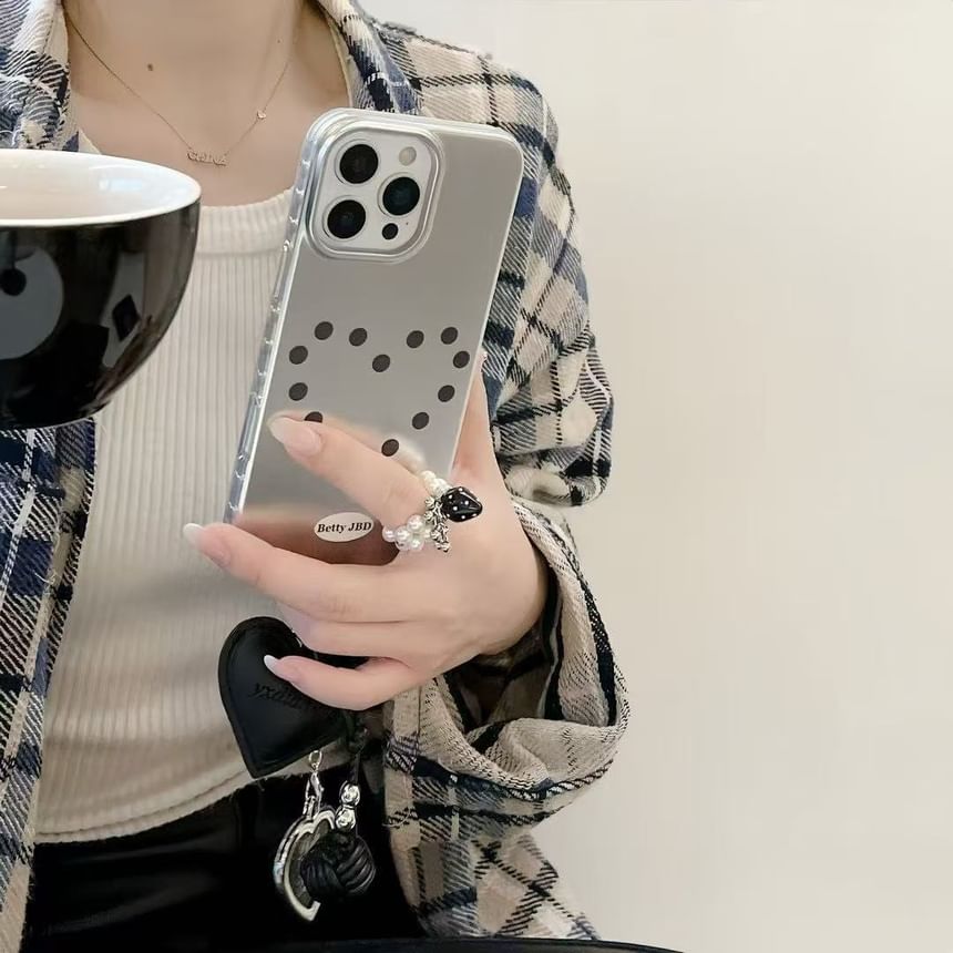 Dotted Heart Phone Case / Charm / Set