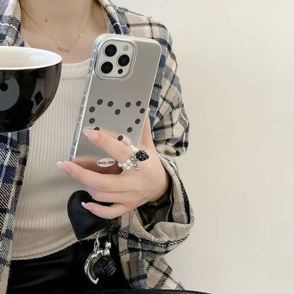 Dotted Heart Phone Case / Charm / Set