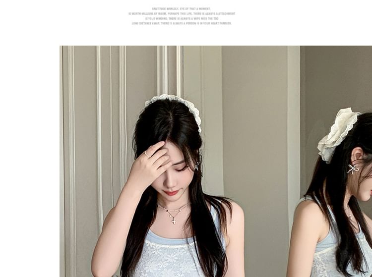 Lace High Skirt Plain Waist Trim Mini Pencil