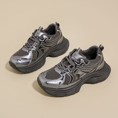 Mesh Platform Panel Sneakers