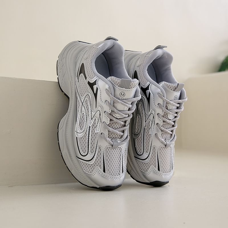 Mesh Platform Sneakers Panel