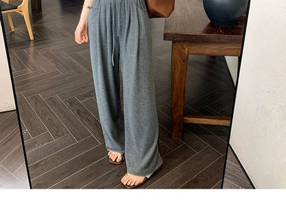 Fit Round Neck Slim Plain Tee Short-Sleeve