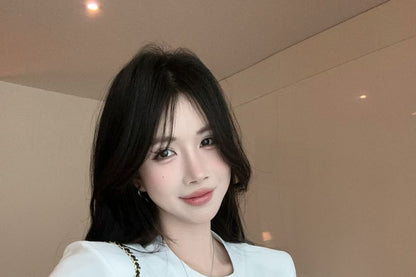 Short-Sleeve Crew Tee Neck Fit Lettering Slim