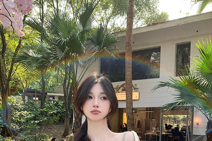 Padded Slim Fit Trim Lace Cami Twist Top