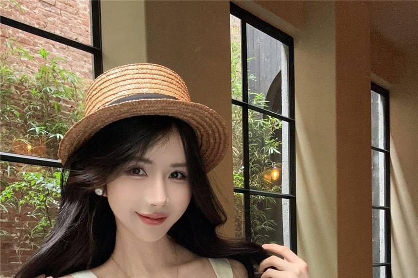 Fit Top Slim Crop Sequin Panel Butterfly Tank Padded Mesh