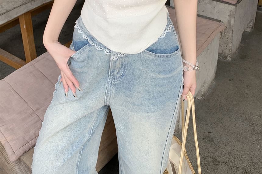 Fit Dotted Bow Top Slim Panel Cami