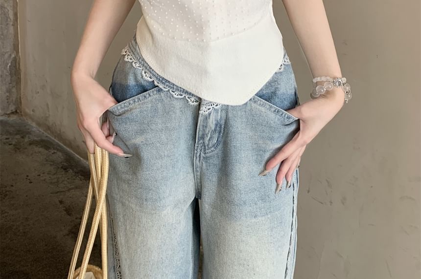 Fit Dotted Bow Top Slim Panel Cami