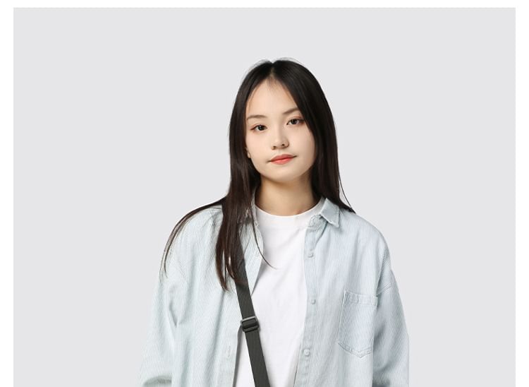 Crossbody Bag Print Lettering Nylon