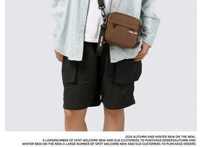 Crossbody Bag Print Lettering Nylon