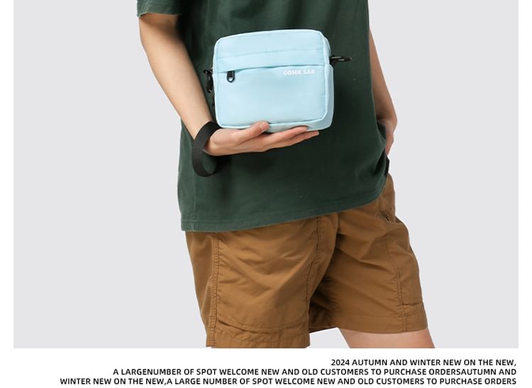 Crossbody Bag Print Lettering Nylon