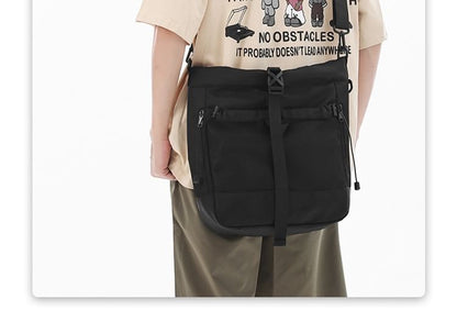 Panel Mesh Bag Crossbody Nylon Buckled