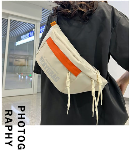 Nylon Belt Print Bag Lettering