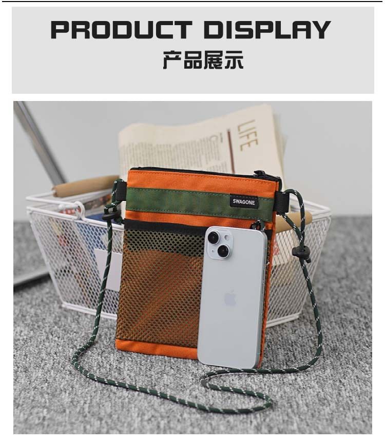 Crossbody Tone Two Panel Bag Mesh