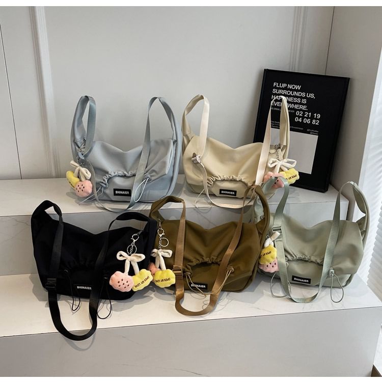 Drawstring Bag Crossbody Plain Flap