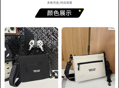 Print Crossbody Bag Lettering Nylon