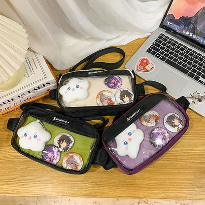 Nylon PVC Crossbody Bag Panel