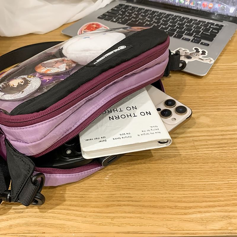 Nylon PVC Crossbody Bag Panel