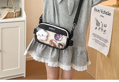 Nylon PVC Crossbody Bag Panel