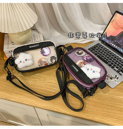 Nylon PVC Crossbody Bag Panel