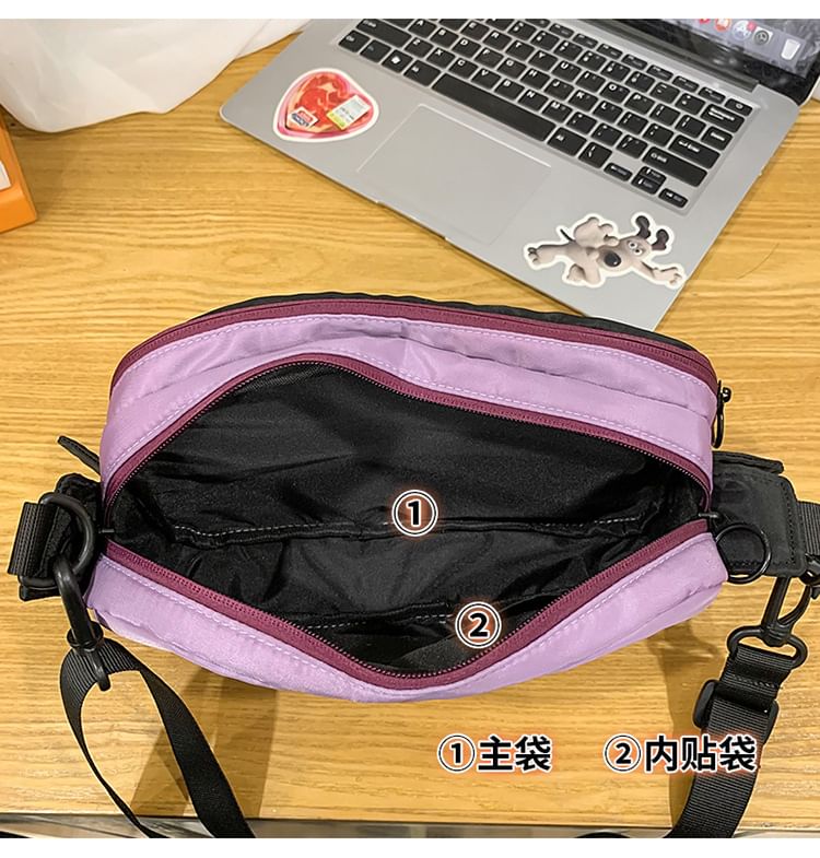 Nylon PVC Crossbody Bag Panel