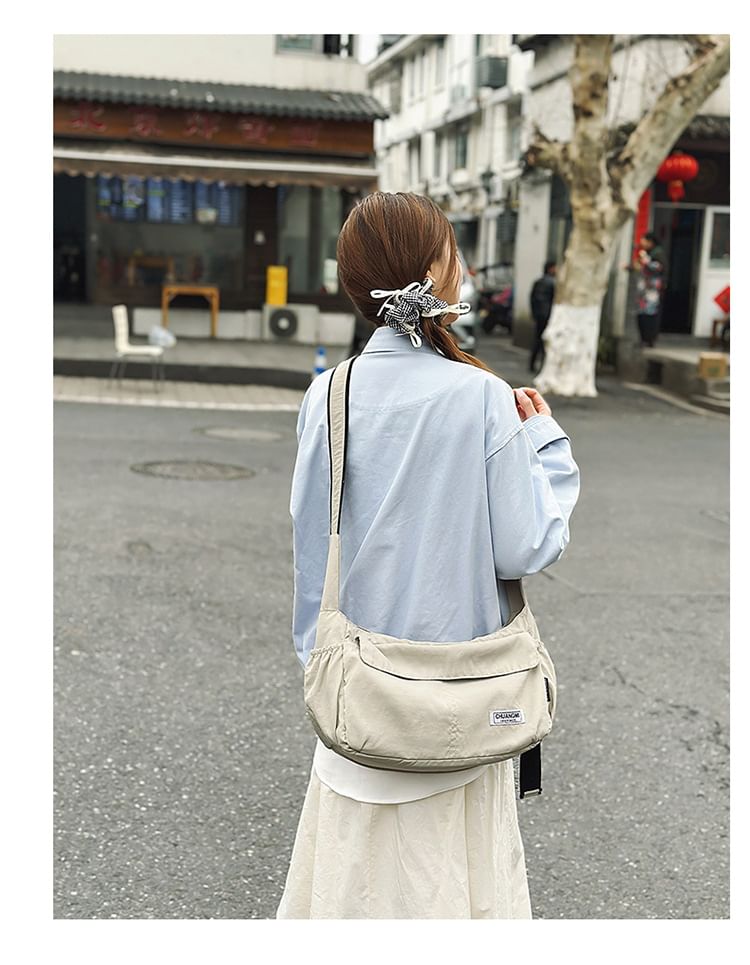 Plain Nylon Crossbody Bag