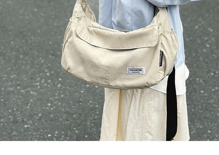 Plain Nylon Crossbody Bag