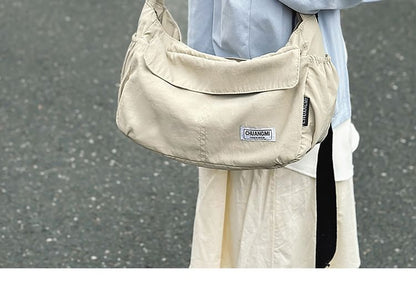 Plain Nylon Crossbody Bag