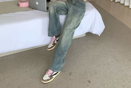 Washed High Waist Wide Leg Jeans