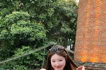 Open Plain Peplum Blouse / Top Halter Bow Back Puff-Sleeve