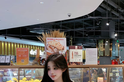 Asymmetrical Tone Long-Sleeve Fit Slim Tee Two Mock Two-Piece