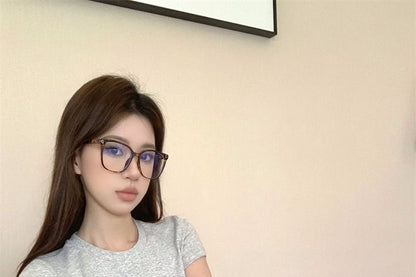 Bow Round Cropped Short-Sleeve Print T-Shirt Neck