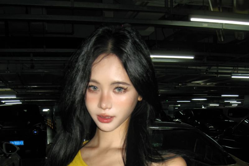 Short-Sleeve Tee One-Shoulder Cropped Plain