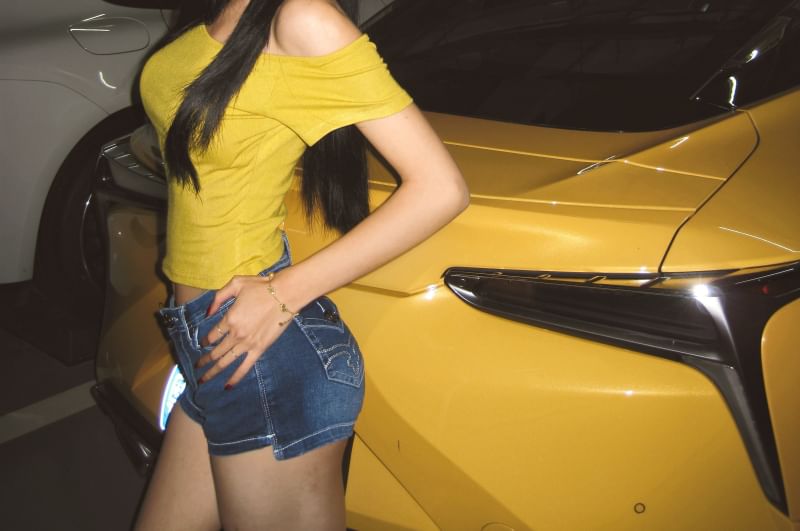 Short-Sleeve Tee One-Shoulder Cropped Plain