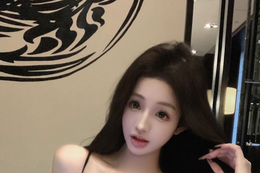 Bow Top Glitter Rhinestone Cami