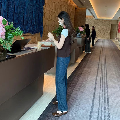 Ballet Faux Bow Leather Plain Flats