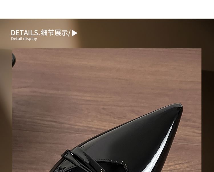 Slingback Pointy High Heel Plain Sandals Bow