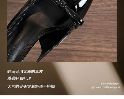 Slingback Pointy High Heel Plain Sandals Bow