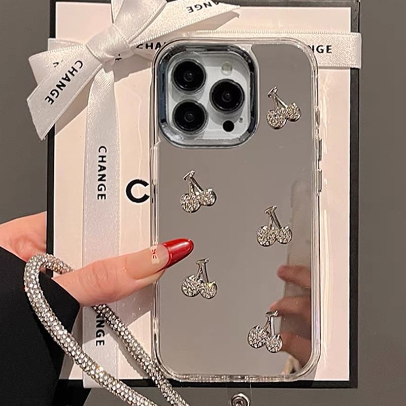 Strap Case Mirrored / Set Phone Cherry