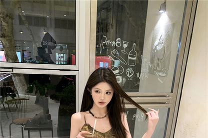 Camisole Print Top Patterned Asymmetrical