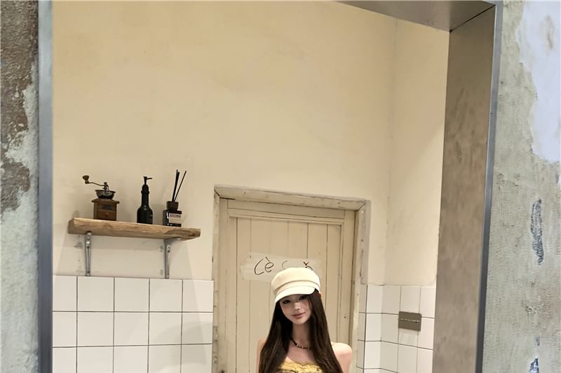 Camisole Print Top Patterned Asymmetrical