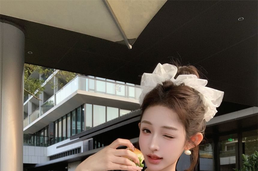 Tube Striped Floral Top Detail